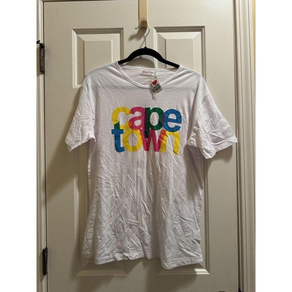 I ❤️ Cape Town NWT Tshirt Women's Shirt White And Color Letters Size Medium